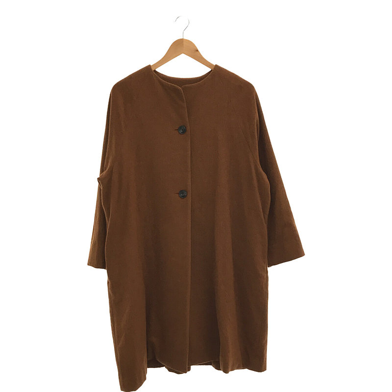 Raglan balloon coat ノーカラーバルーンコート