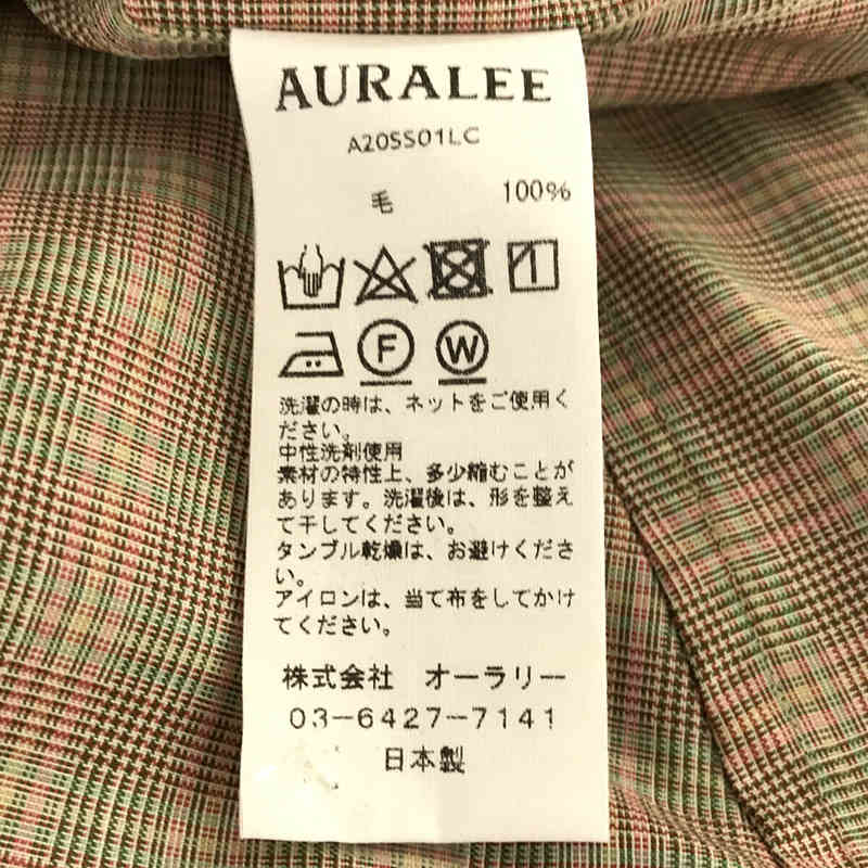 タグ付き SUPER LIGHT WOOL CHECK SHIRTS レギュラーカラー チェックシャツAURALEE / オーラリー