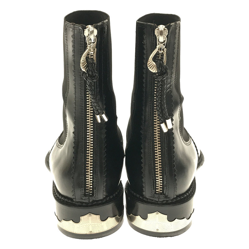 TOGA PULLA】BLACK メタル装飾タッセル サイドゴア ブーツ - ブーツ