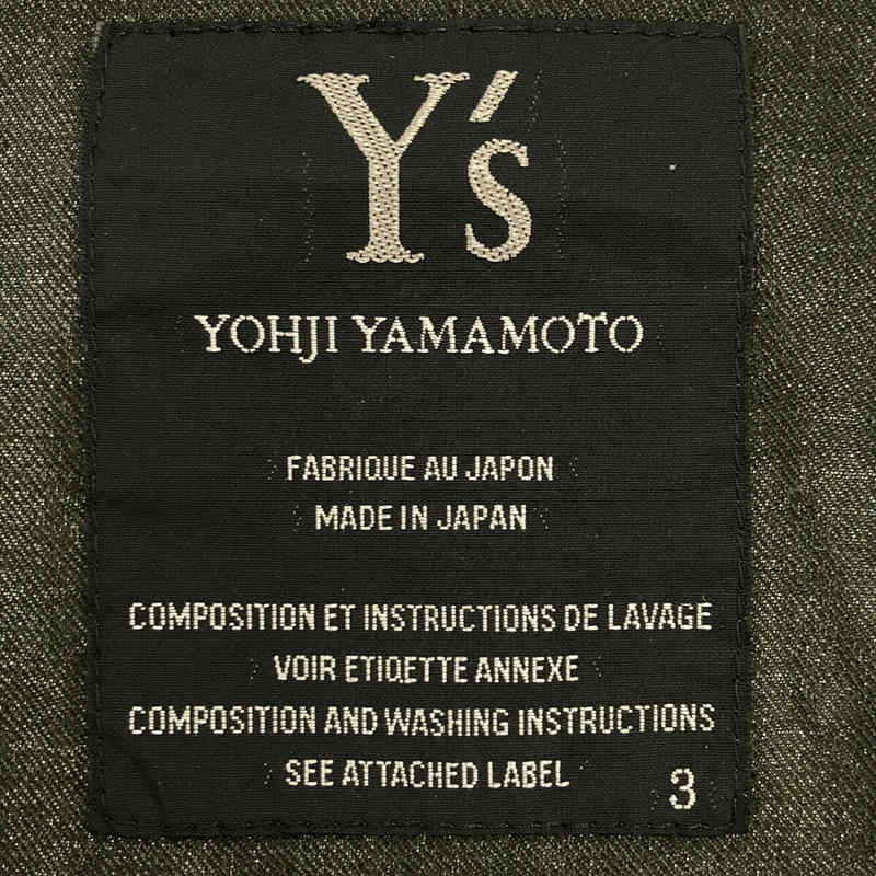 Y's / ワイズ シルク ウール ミニラウンドカラー シャツワンピース