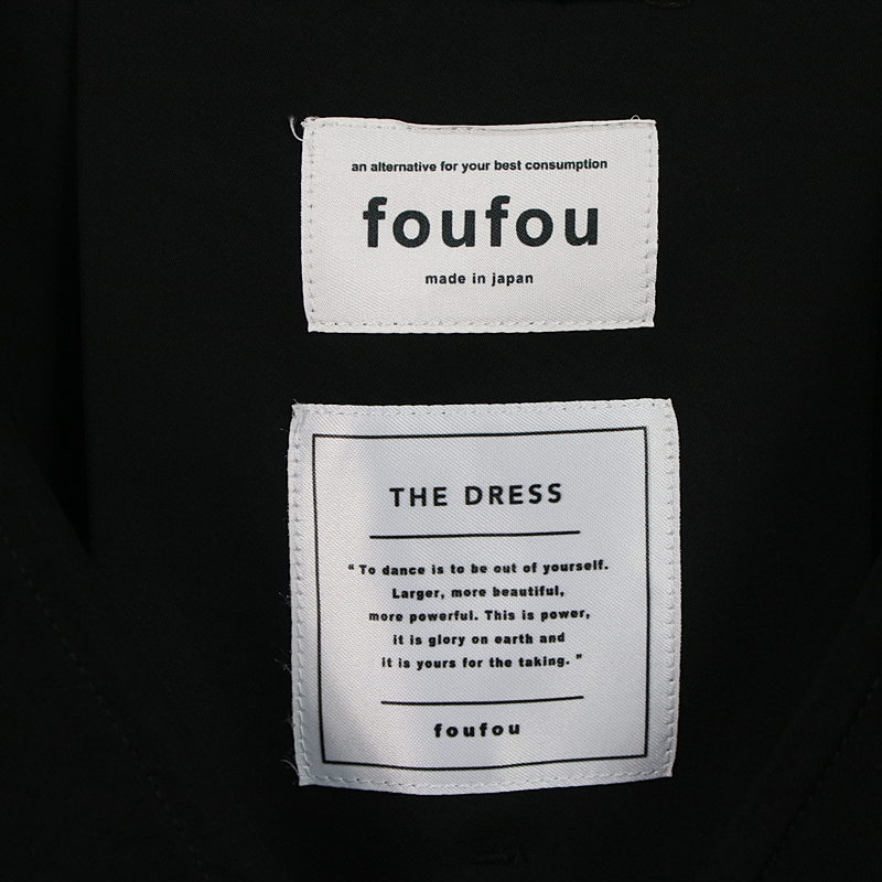 foufou / フーフー THE DRESS #07 drape v neck dress ドレープVネックドレスワンピース