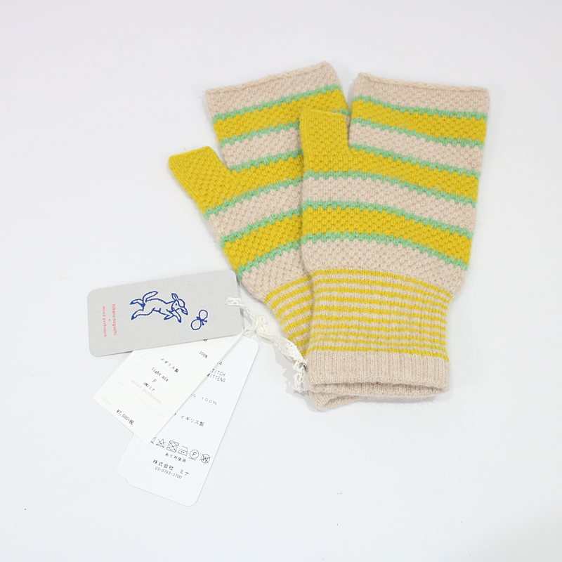 ×hikaru noguchi / tuck stitch open mittens ミトン手袋mina perhonen / ミナペルホネン