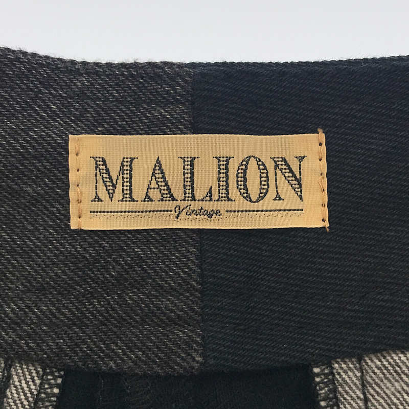 MALION vintage / マリオンヴィンテージ リメイクベルテッド デニムパンツ