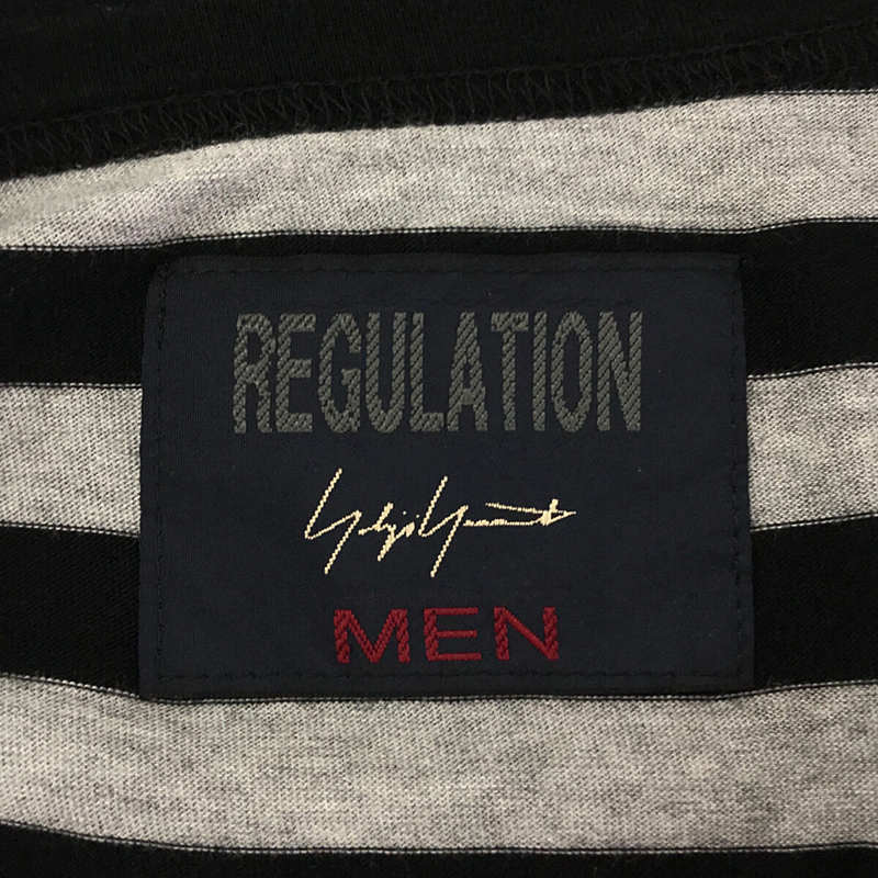 REGULATION Yohji Yamamoto / レギュレーションヨウジヤマモト コットンレーヨン ボーダー カットソー Tシャツ