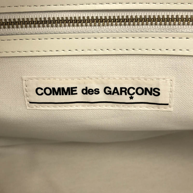 COMME des GARCONS / コムデギャルソン 青山 台形 レザー ハンドトートバッグ