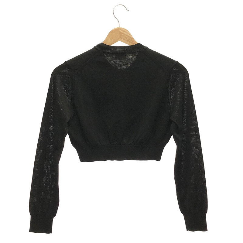 COMME des GARCONS / コムデギャルソン Blue Witches / ブルー・ウィッチ ポリエステル レイヤード ショート ニットカーディガン