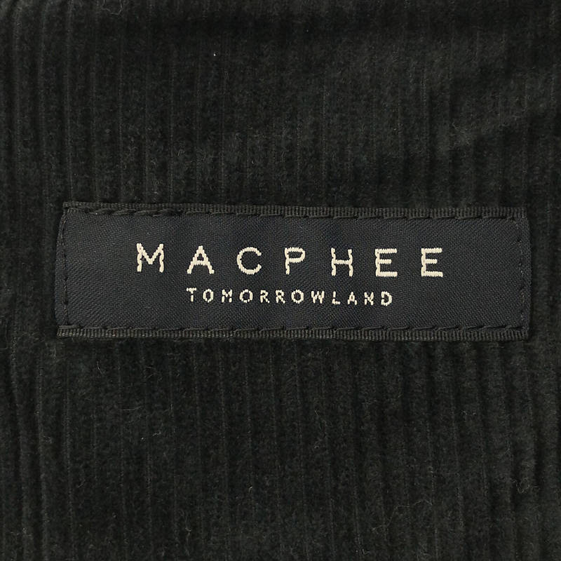 Tomorrowland MACPHEE / トゥモローランドマカフィー フロントスリット コーデュロイスカート