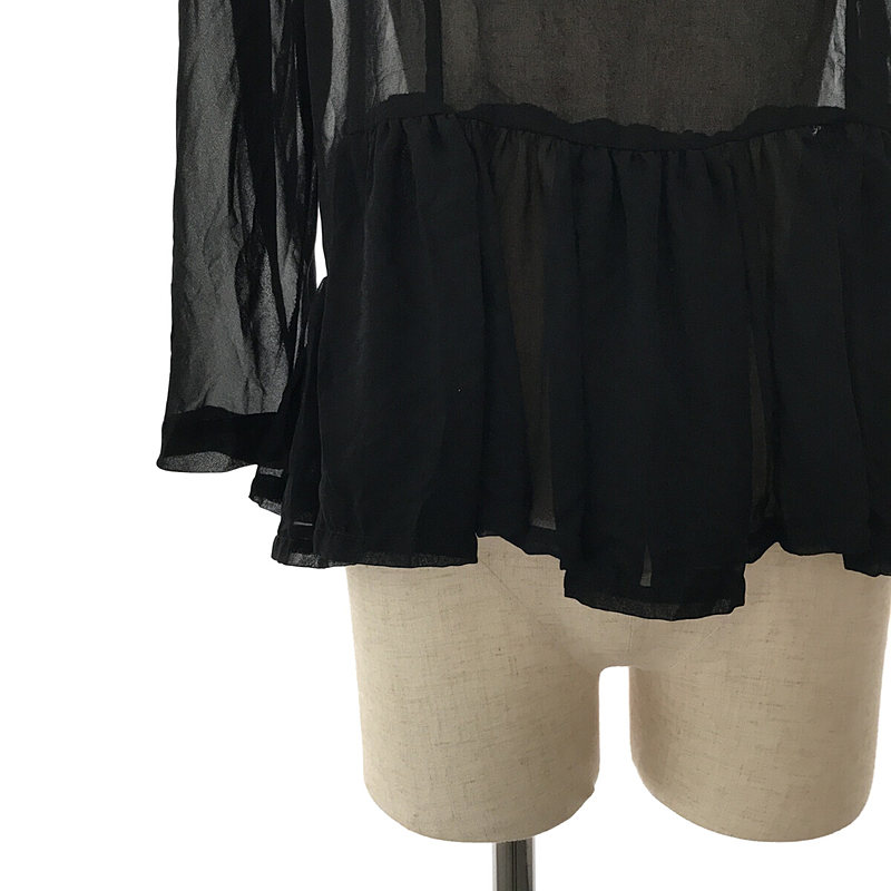 COMME des GARCONS / コムデギャルソン The Beauty of Unfinish / 未完成が持つ美しさ ポリエステル ギャザー プリーツ シアートップス