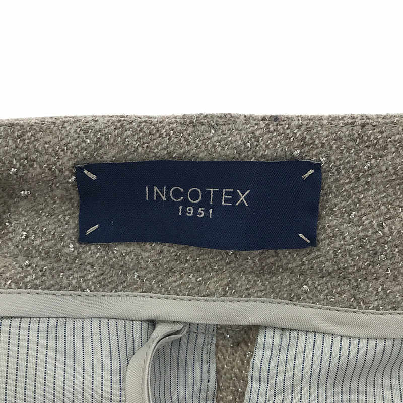INCOTEX / インコテックス ウール ラメスラックスパンツ