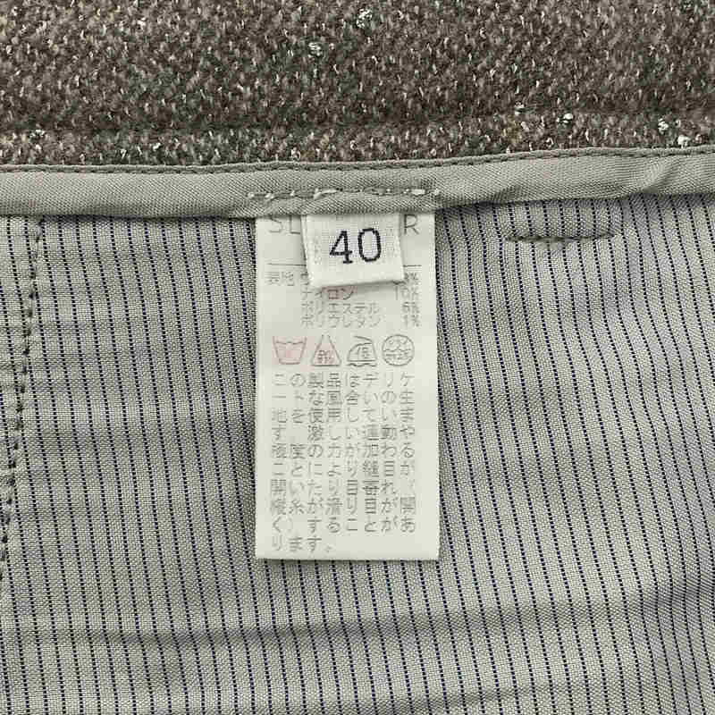 INCOTEX / インコテックス ウール ラメスラックスパンツ