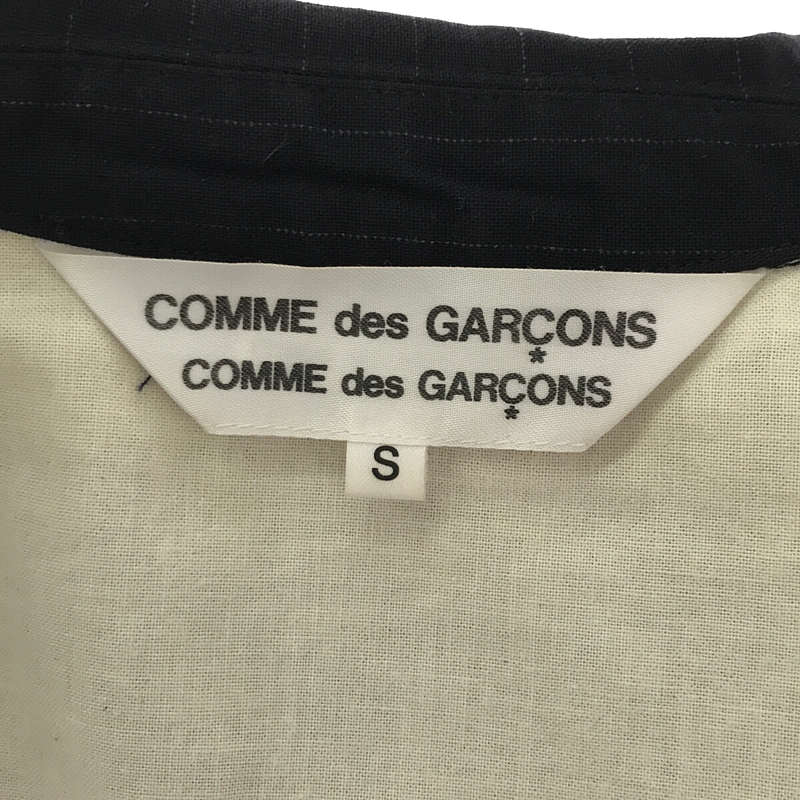 COMME des GARCONS COMME des GARCONS / コムコム ストライプ フリルスリーブ ダブルライダース ジャケット