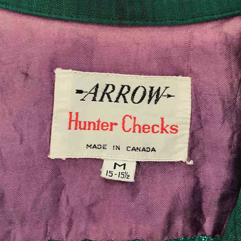 VINTAGE / ヴィンテージ古着 1950s〜 ARROW / アロー ロカビリー レーヨン チェック オープンカラーシャツ