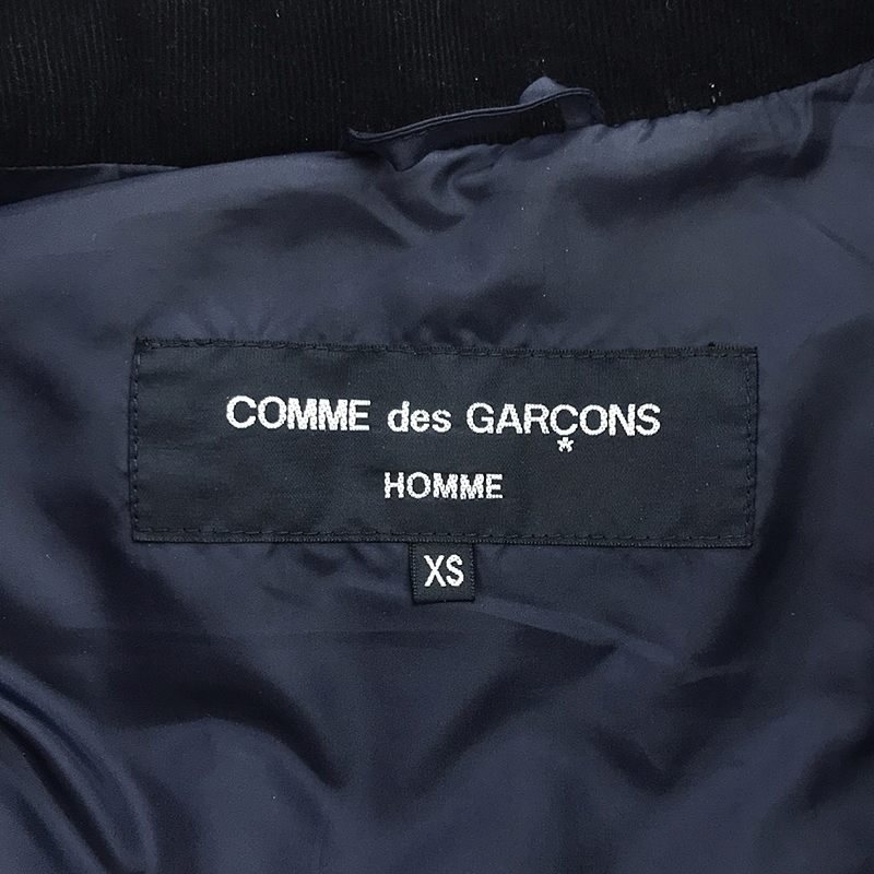 COMME des GARCONS HOMME / コムデギャルソンオム ウール ジップ ダウンベスト / 総裏地