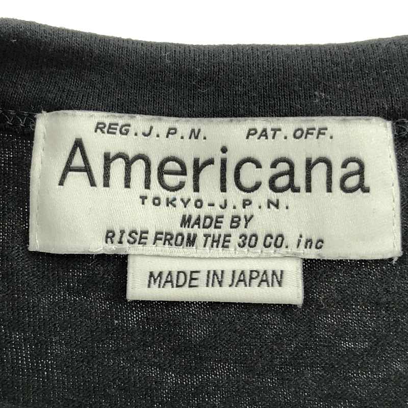 Americana / アメリカーナ オリジナル ラフィー天竺 袖ロールアップ AMRCN Tシャツ