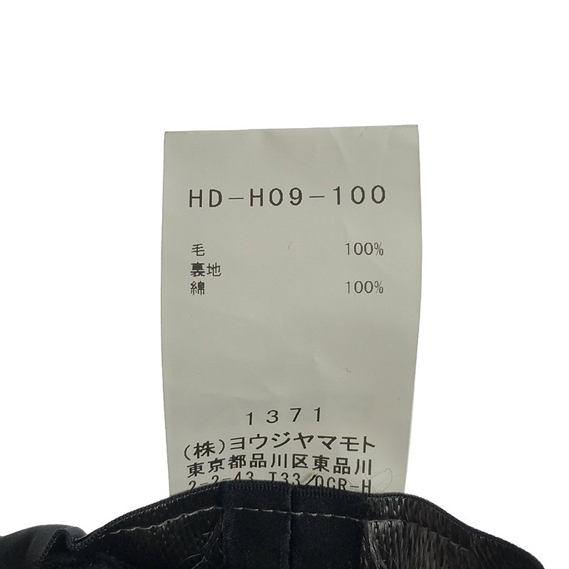 YOHJI YAMAMOTO POUR HOMME / ヨウジヤマモトプールオム ウールギャバジン フェドラハット