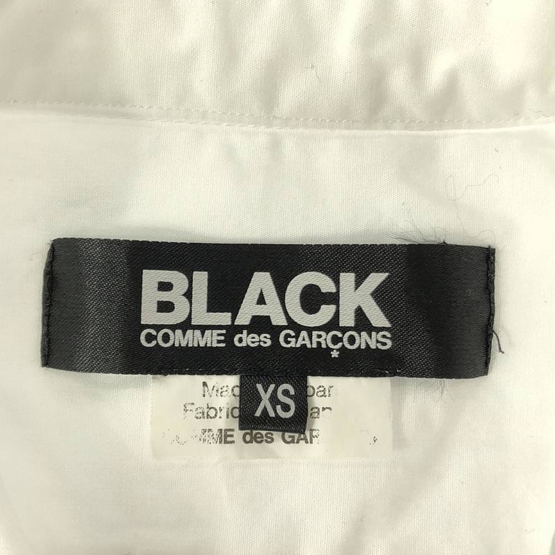 BLACK COMME des GARCONS / ブラックコムデギャルソン コットン フリル 装飾 丸襟 シャツ ブラウス