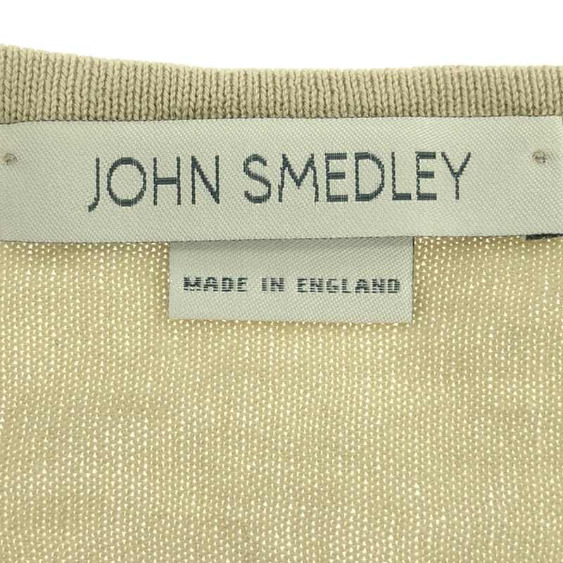 JOHN SMEDLEY / ジョンスメドレー コットン クルーネック ハイゲージ ニットカーディガン