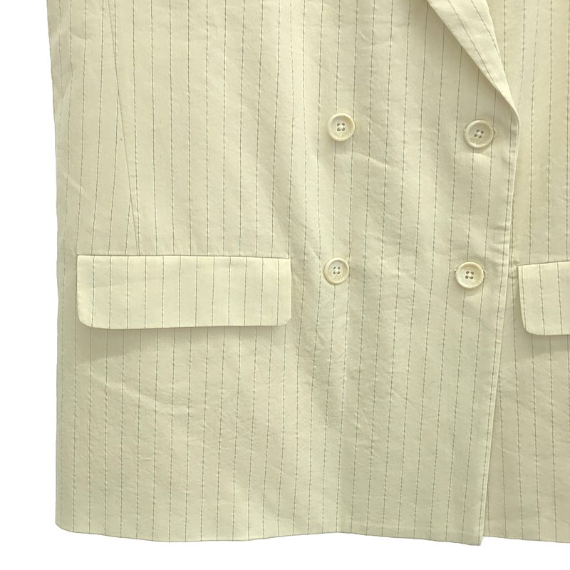 その他 DOUBLE BREASTED GILLET / ダブルブレスト オーバー ジレ ベスト / 総裏地