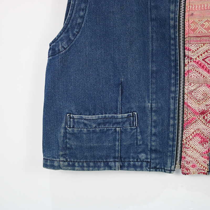 COMME des GARCONS HOMME PLUS / コムデギャルソンオムプリュス エスニック刺繍 切替デニムベスト