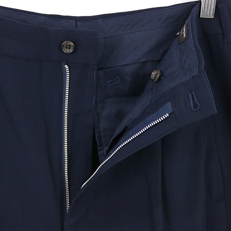 COMME des GARCONS HOMME PLUS / コムデギャルソンオムプリュス ウールギャバ 裾ボタン ツータックスラックス