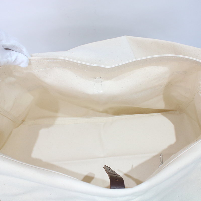 COMME des GARCONS HOMME PLUS / コムデギャルソンオムプリュス ロゴプリントキャンバスショルダーバッグ