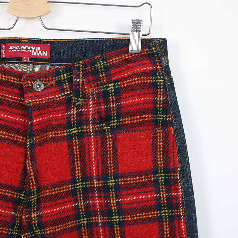 JUNYA WATANABE MAN / ジュンヤワタナベマン ×Levi's JW503 チェックドッキングデニムパンツ