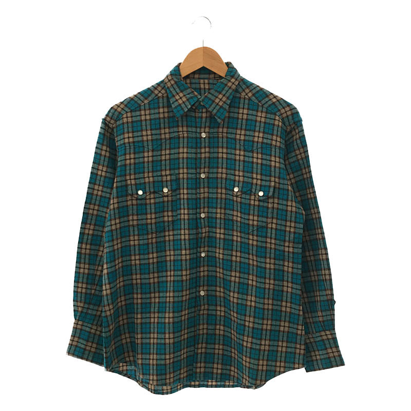 Check Wool Western Shirt DOT SNAPPERS製スナップボタン チェック ウール ウエスタン シャツVINTAGE /  ヴィンテージ 古着