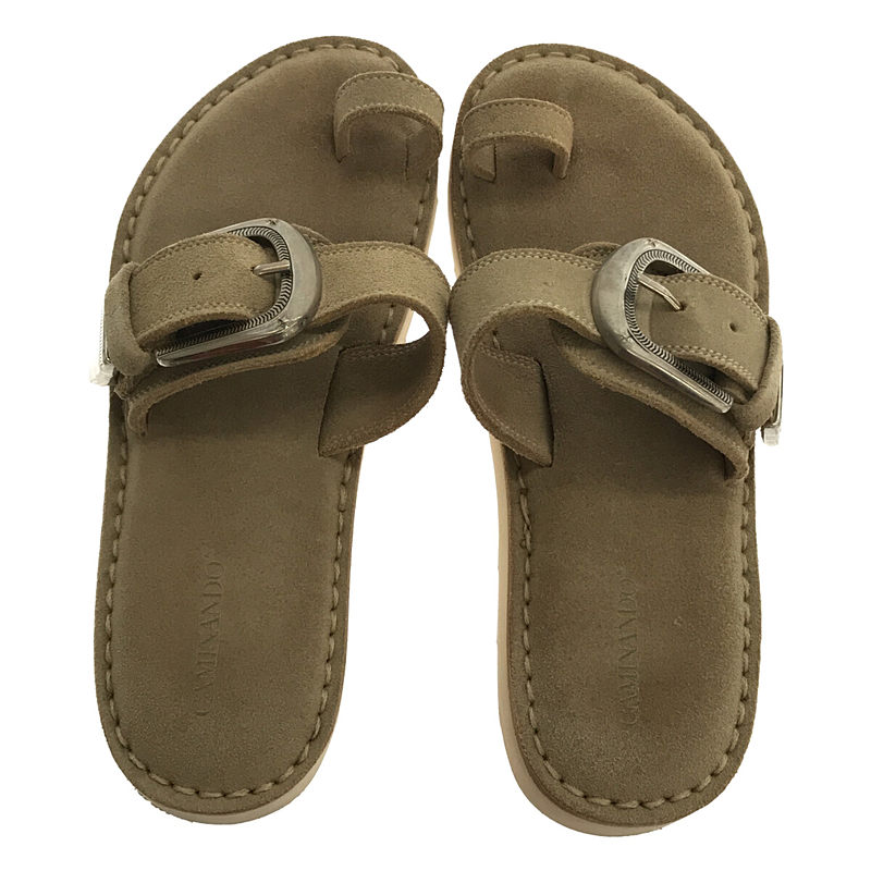 CAMINANDO / カミナンド スエード レザー バックルストラップ サンダル