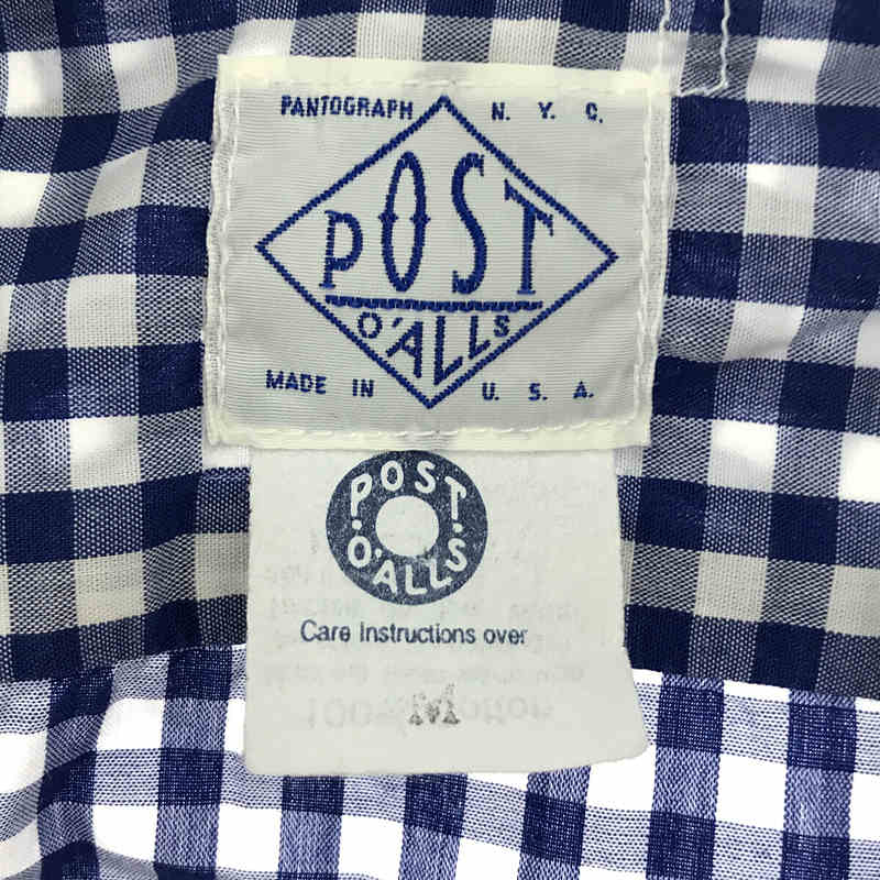 POST O'ALLS / ポストオーバーオールズ USA / BUTTON DOWN SHIRT ギンガムチェック ボタンダウンシャツ