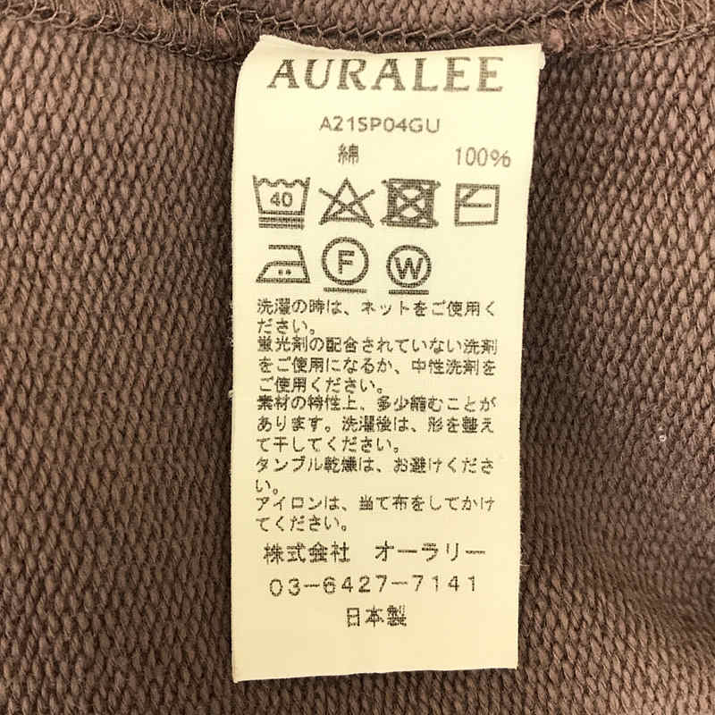 AURALEE / オーラリー SUPER SOFT SWEAT DRAW CODE BIG P/O ドローコード  ラグラン ビッグシルエット スウェット プルオーバー