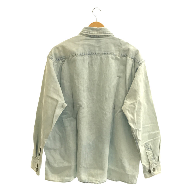 GOLD / ゴールド 東洋エンタープライズ COTTON / LINEN DENIM BIG WORK SHIRT AGED MODEL デニムビッグワークシャツ