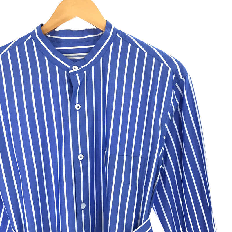 イタリア製 STRIPED COTTON PYJAMA SHIRT ベルト付き ストライプ