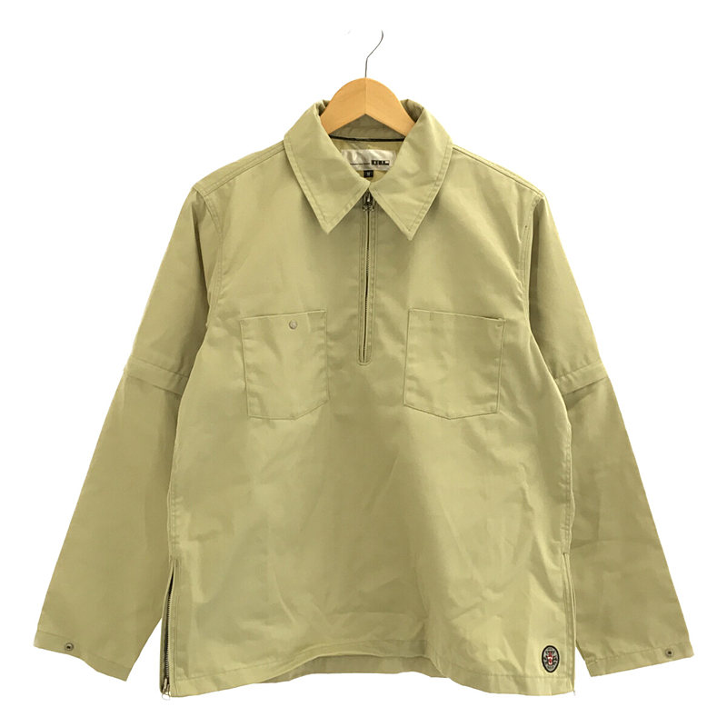 旧BLUCO OIL WORK GARMENT ワッペン付き ハーフジップ プルオーバ シャツ