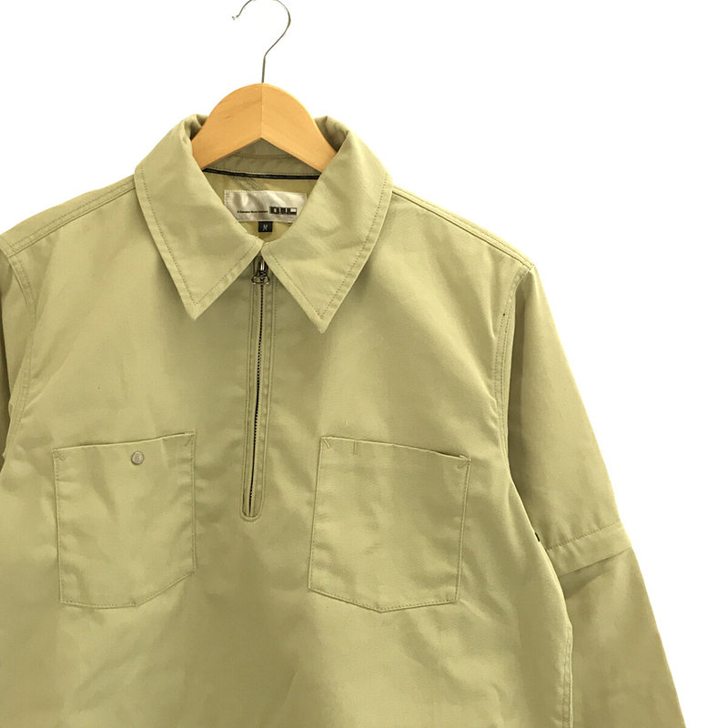 BLUCO / ブルコ 旧BLUCO OIL WORK GARMENT ワッペン付き ハーフジップ プルオーバ シャツ