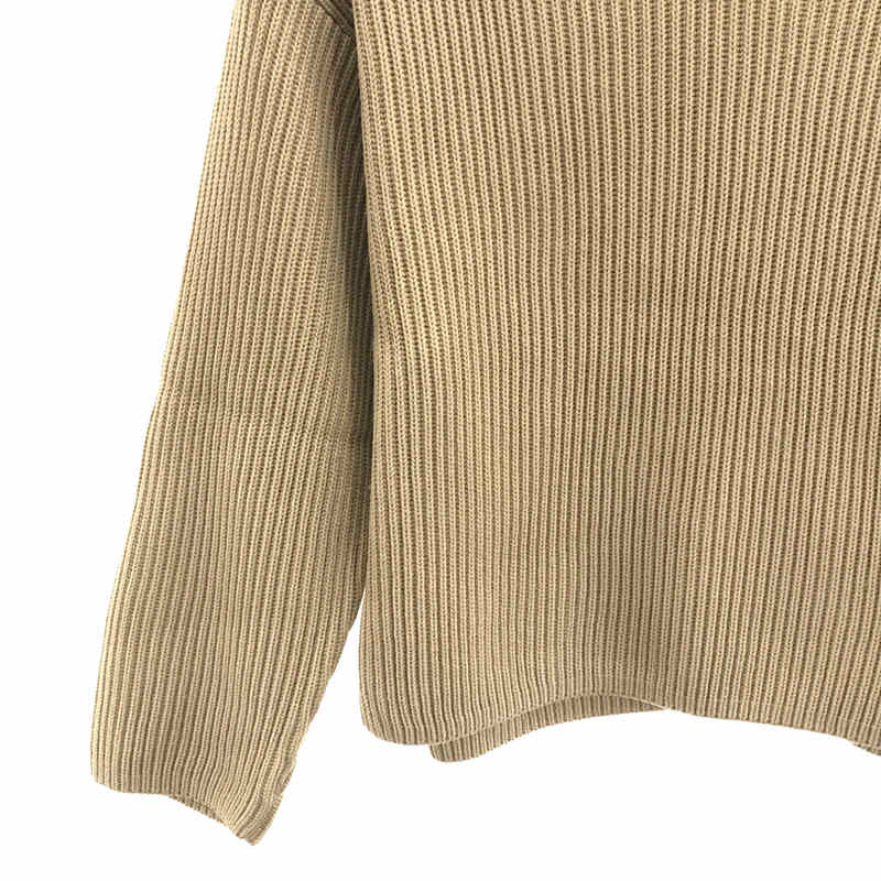 BATONER / バトナ― スーパーファイン メリノウールシグネチャーリブ Vネックプルオーバー ニット