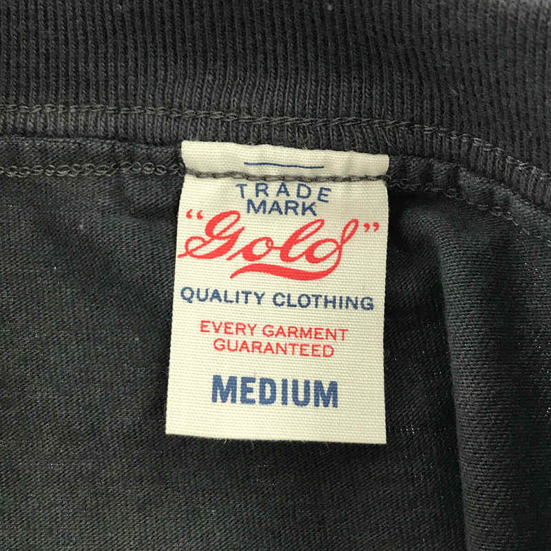 GOLD / ゴールド 東洋エンタープライズ PEACH BRUSHED COTTON INSIDE OUT TEE DAMAGE AGED W/PRINTED Tシャツ