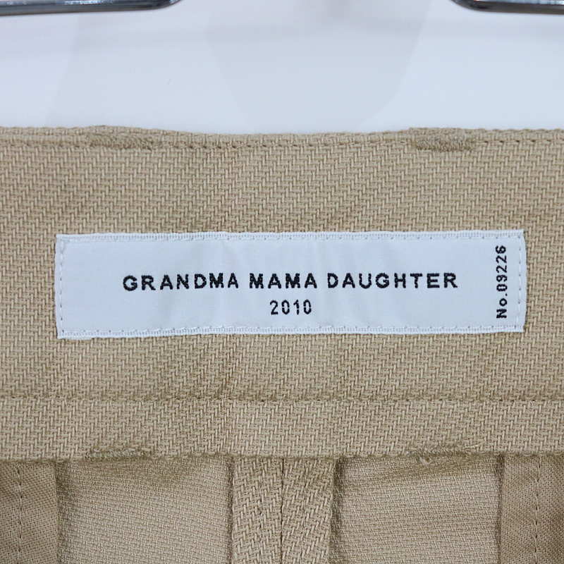 grandma MAMA daughter / グランマ ママ ドーター ミニマルタックパンツ