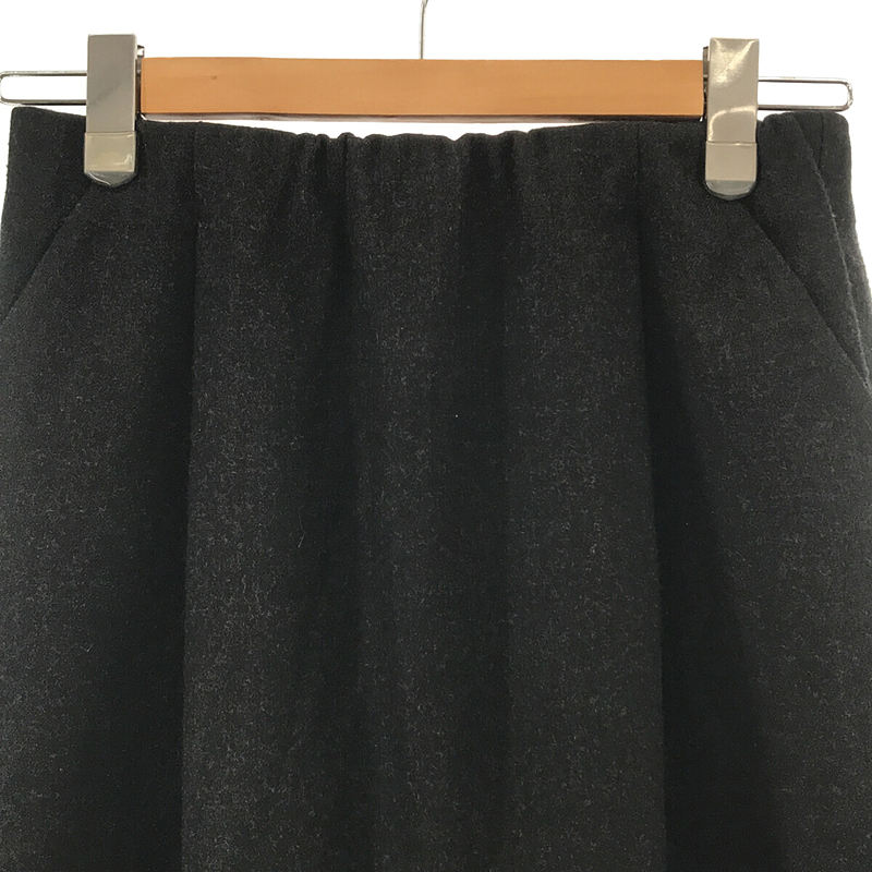 evam eva / エヴァムエヴァ 2021AW wool skirt ウール タック ロング  スカート