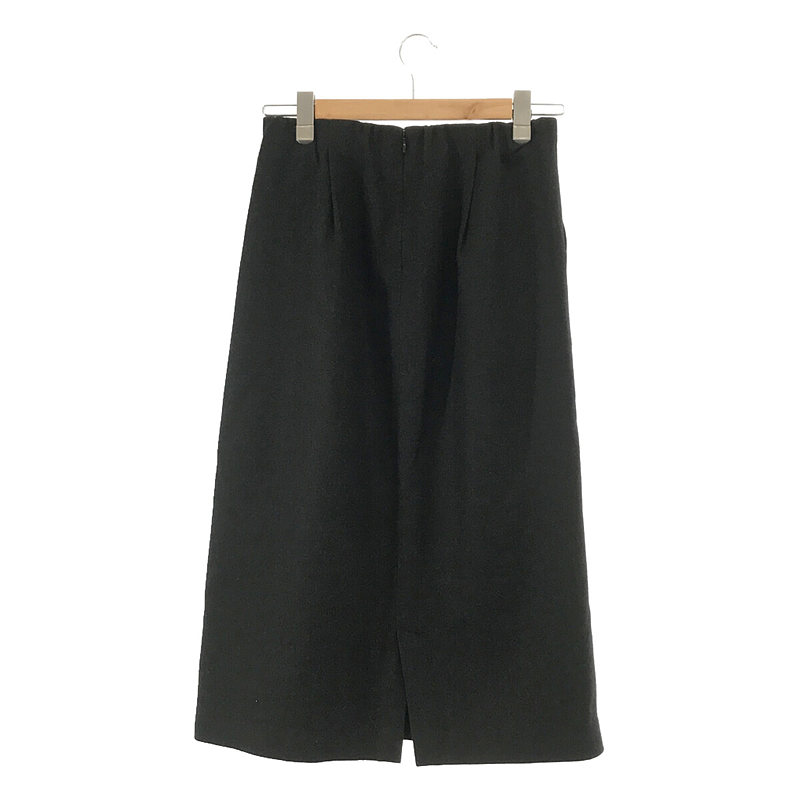 evam eva / エヴァムエヴァ 2021AW wool skirt ウール タック ロング  スカート