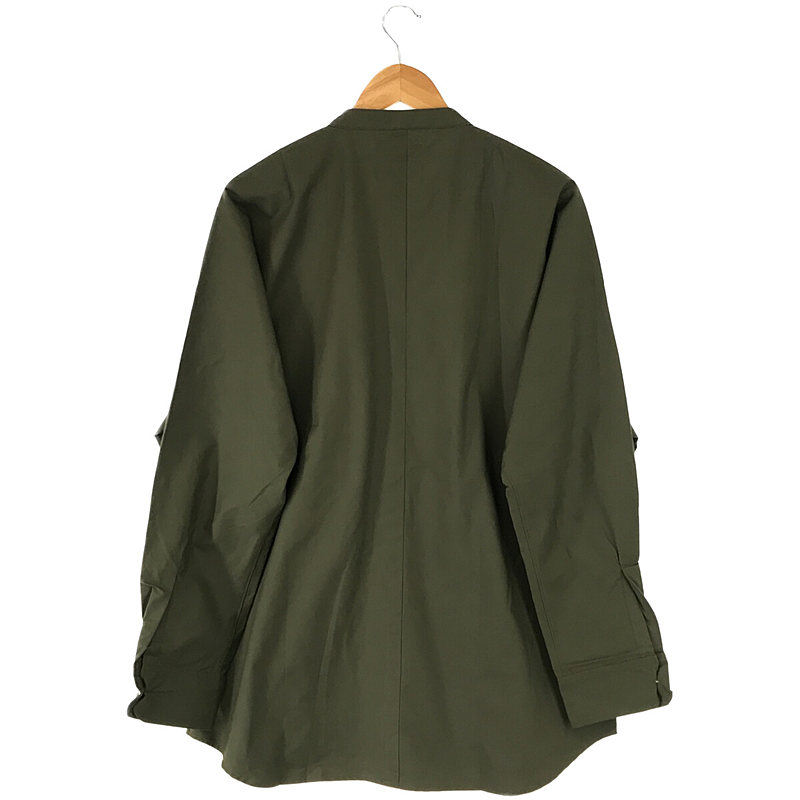 SUNNY ELEMENT / サニーエレメント Park Shirt チンストラップ バンドカラー パーク シャツ OLIVE