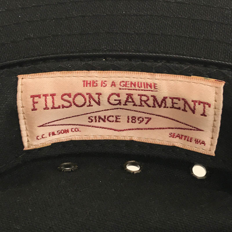 FILSON / フィルソン USA製 TIN CLOTH PACKER HAT レザー リボン ティン クロス パッカー ハット