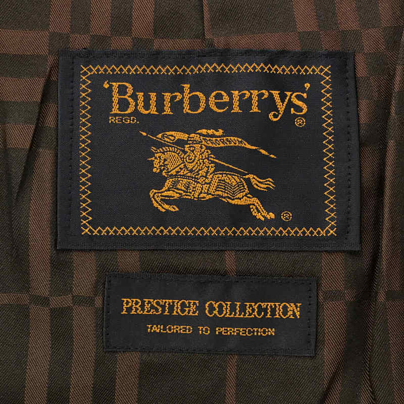Burberrys / バーバリーズ PRESTIGE COLLECTION 80s VINTAGE ウール シルク 裏地 ノバチェック ステンカラー コート
