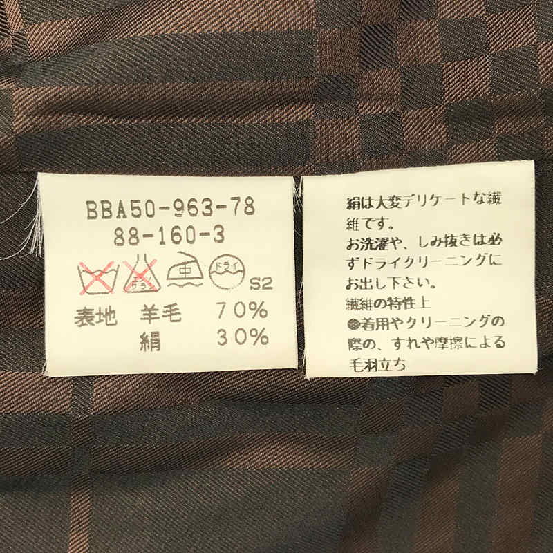 Burberrys / バーバリーズ PRESTIGE COLLECTION 80s VINTAGE ウール シルク 裏地 ノバチェック ステンカラー コート