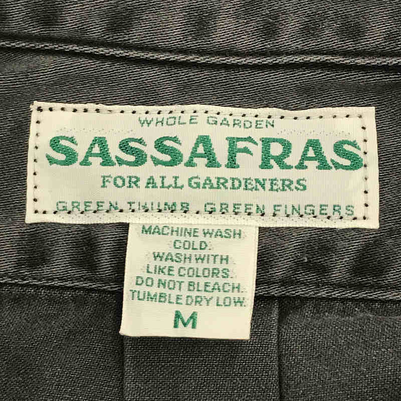 SASSAFRAS / ササフラス タグ付き Wheel Barrow Shirt Satin  SF-201720 ピグメント染め ウィールバローシャツ ジャケット サテン