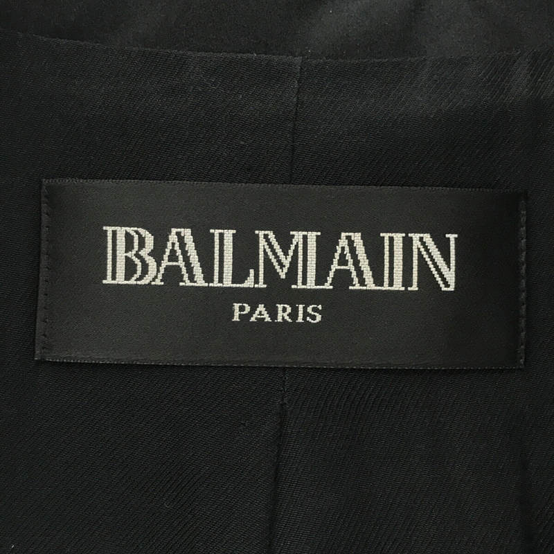 BALMAIN / バルマン サテン ショールカラー 切替 タキシード シングル ジャケット