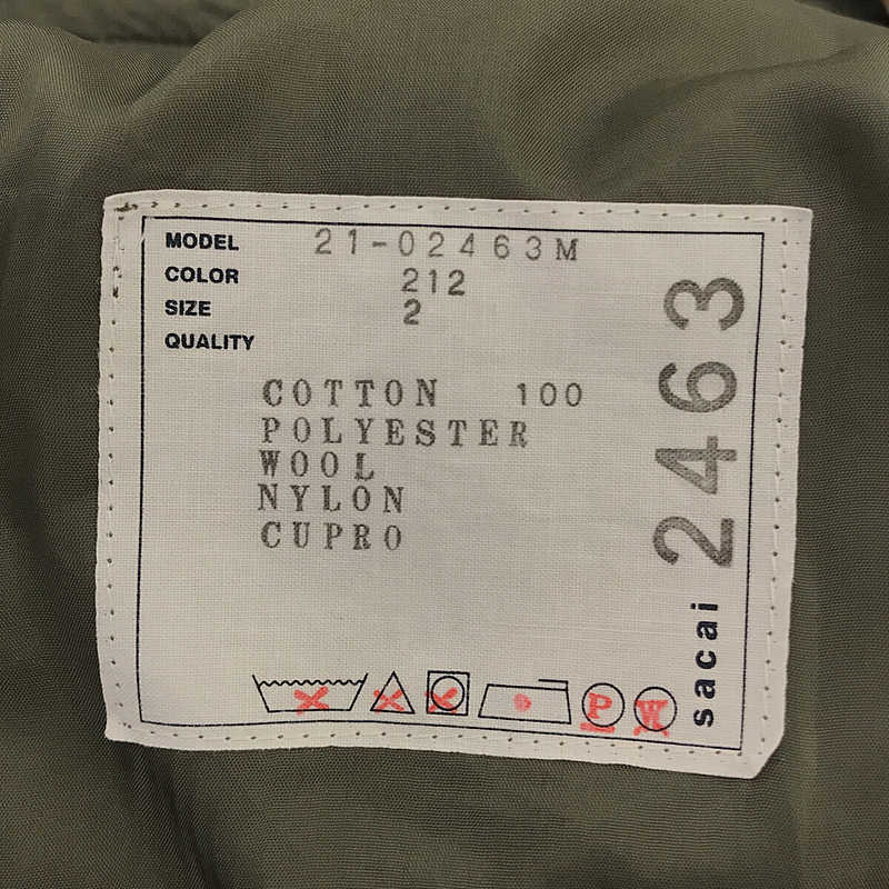 sacai / サカイ Suiting Knit Cardigan / 異素材 ドッキング ニット スーチング 2Bジャケット