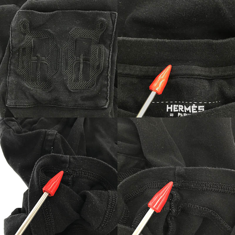 HERMES / エルメス 刺繍 クルーネックカットソー Tシャツ