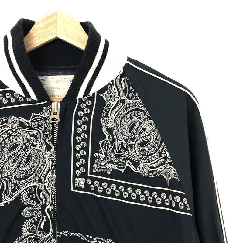 sacai / サカイ ZIP UP BLOUSON / バンダナ ペイズリー サイドジップ ブルゾン / 総裏地