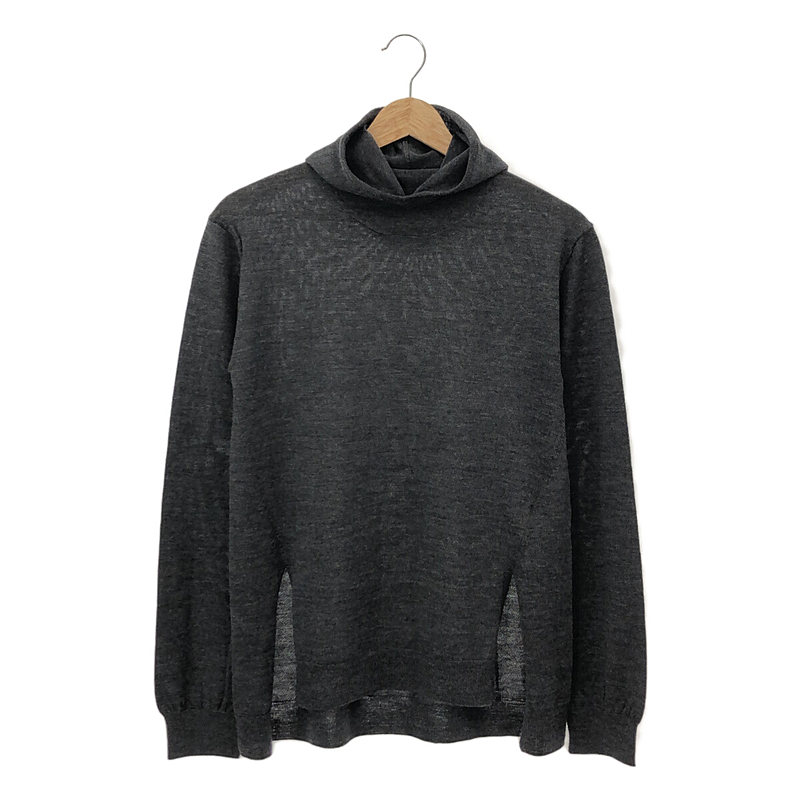 Extra Fine Merino Wool Hooded Knit ウール フーデッドニット