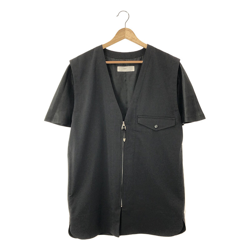 polyester wool twill blouse ブラウス